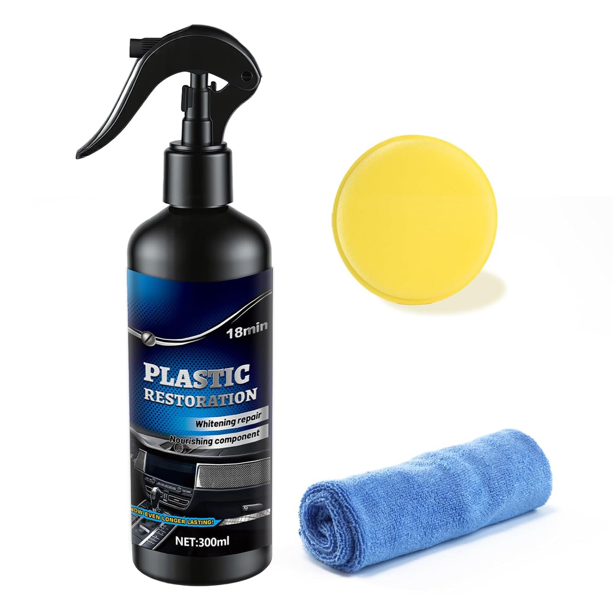 Plastic Restorer for Cars, Trim Restorer with UV & Waterproof Protection
