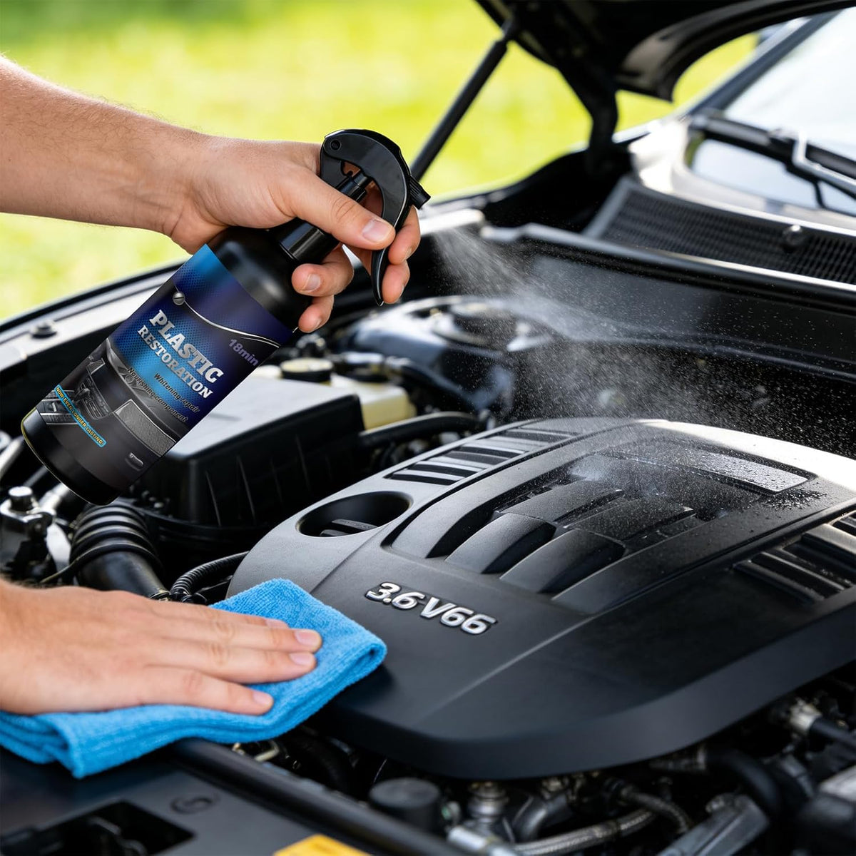 Plastic Restorer for Cars, Trim Restorer with UV & Waterproof Protection